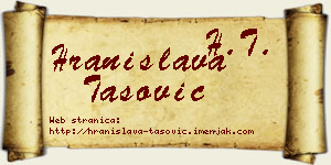 Hranislava Tašović vizit kartica
